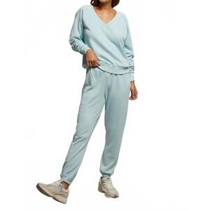 NEW PERFECTWHITETEE johnny french terry easy sweatpants in iced aqua